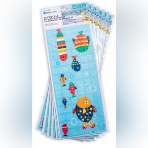 NIP Tropical Fish Self-Adhesive Peel and Stick Border Wall Tiles 12” x 5” 6 Pack